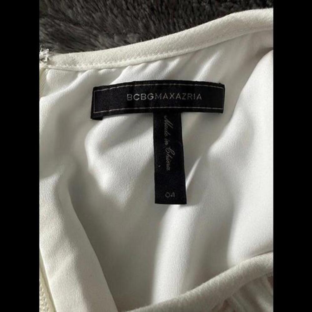 BCBG Max Azria White Fit & Flare Dress - Picture 2 of 2
